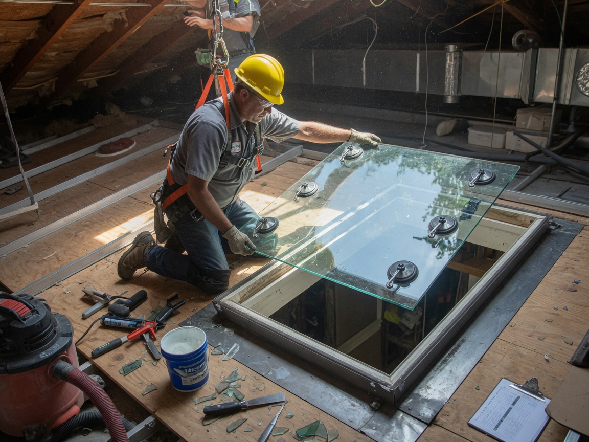 Skylight Glass Replacement in Clarksville